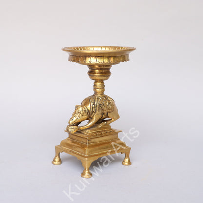 Brass Décor Mouse Lamp