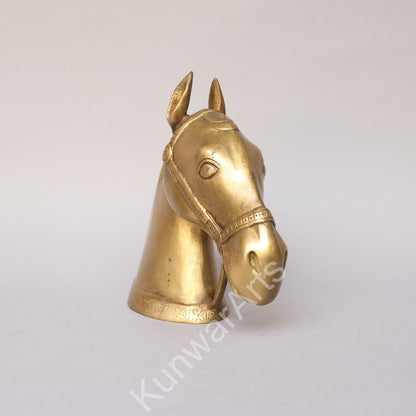 Brass Horse Bust Table Décor 21cm