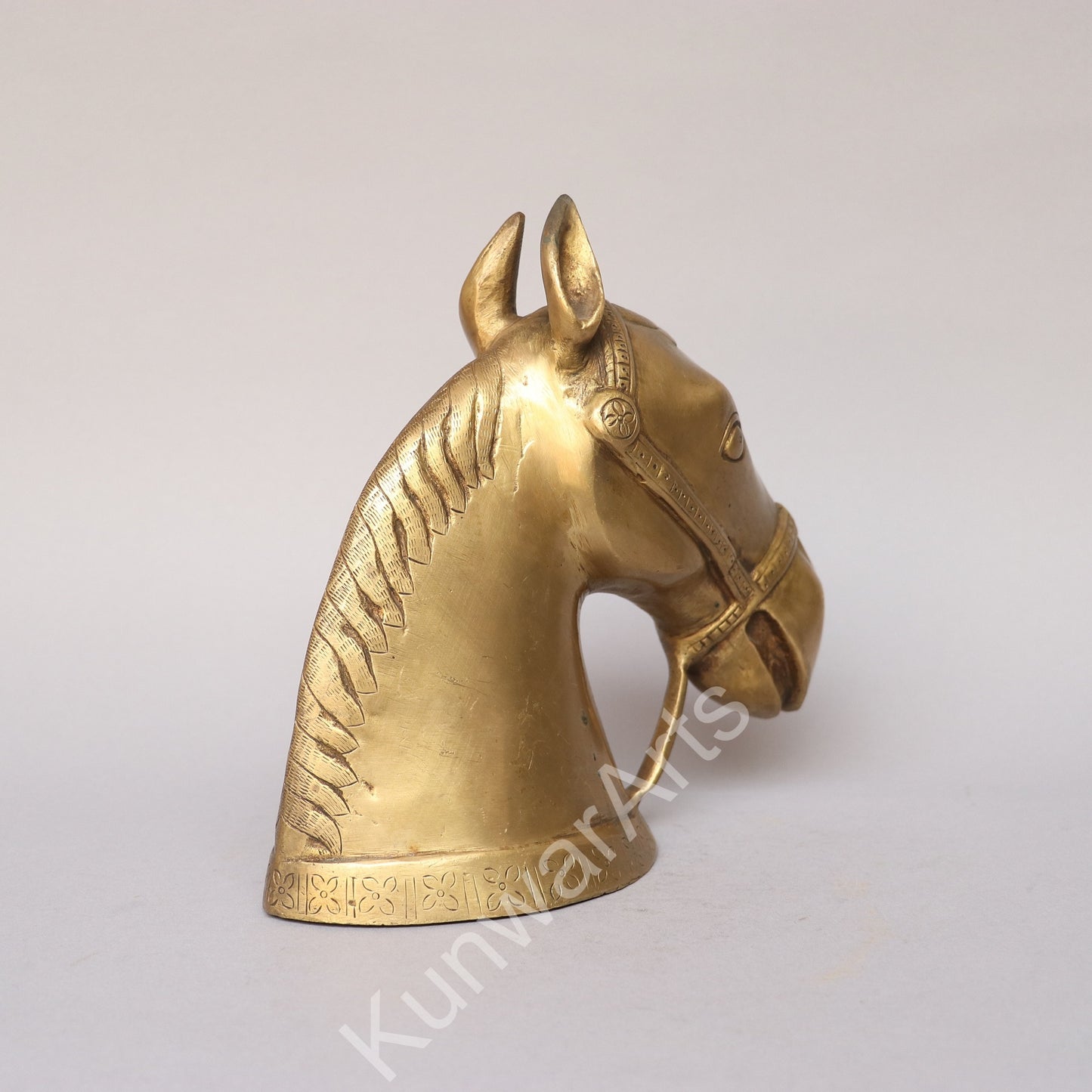 Brass Horse Bust Table Décor 21cm