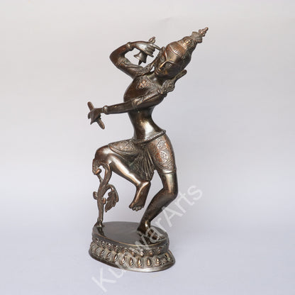 Brass Dancing Shiva Idol