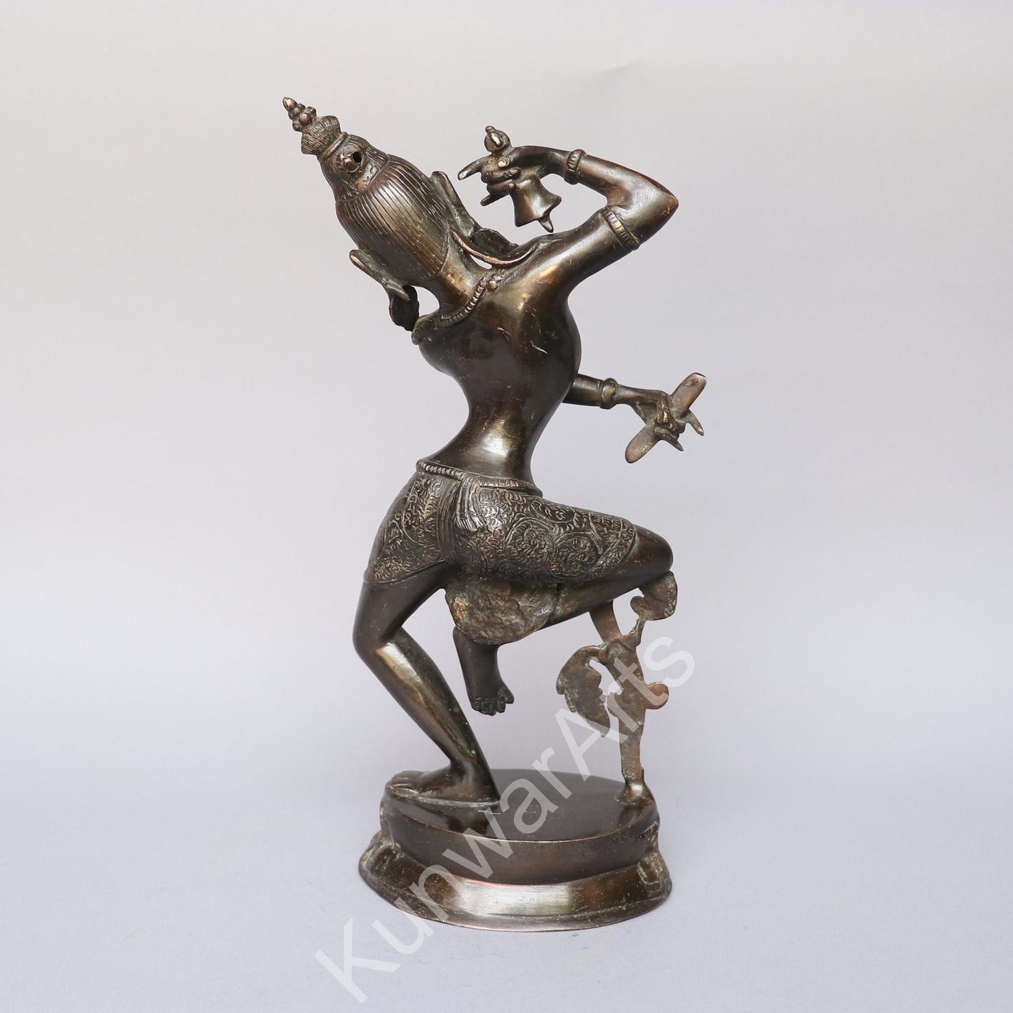 Brass Dancing Shiva Idol
