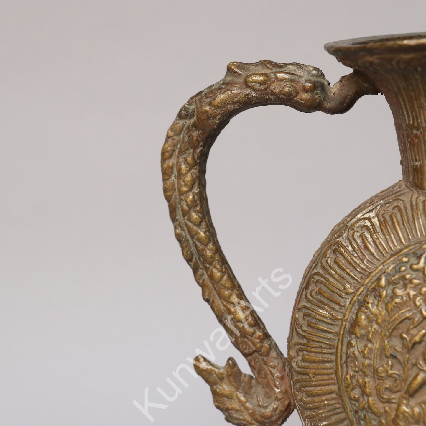 Vintage Brass Tea Kettle 21cm