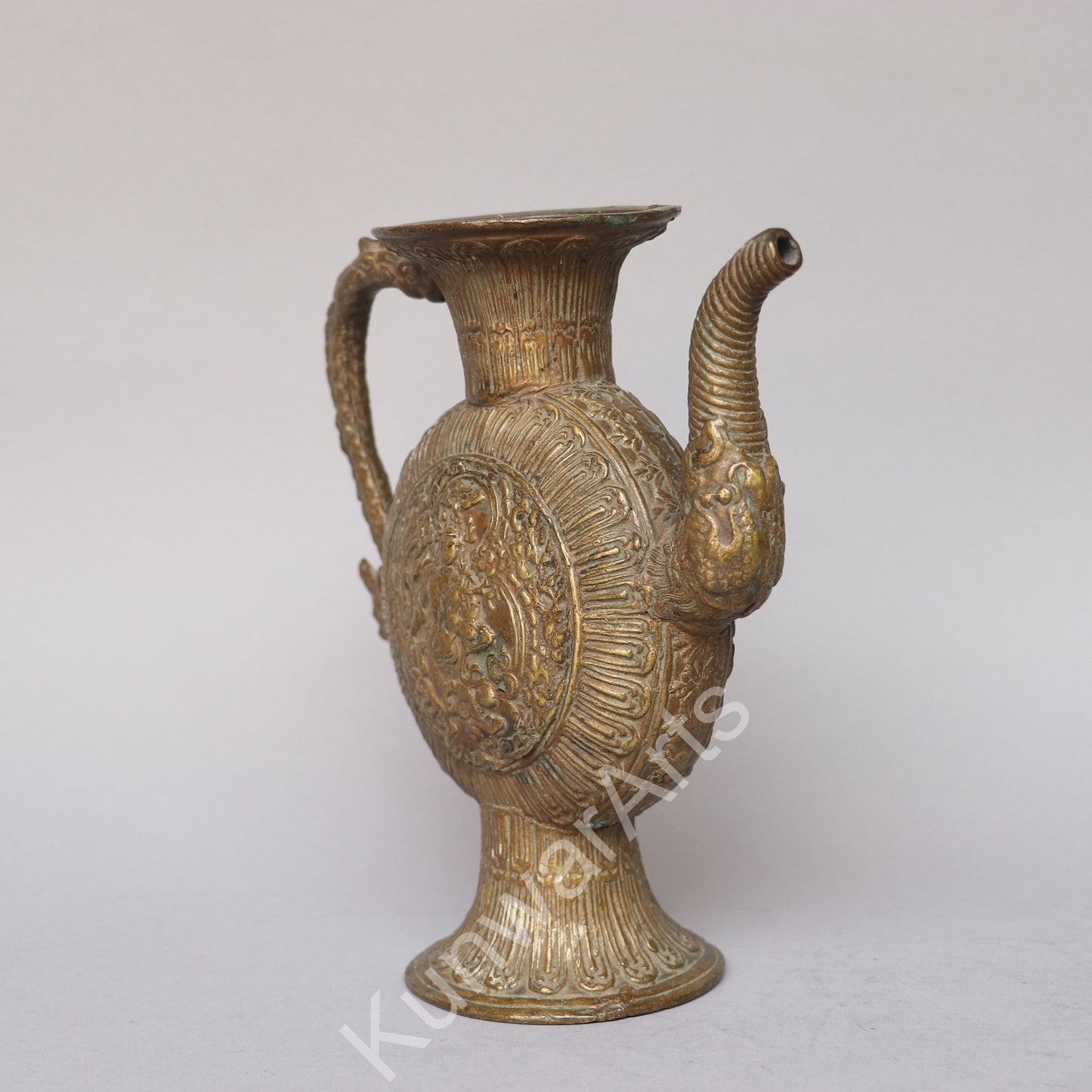 Vintage Brass Tea Kettle 21cm