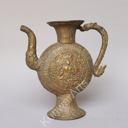 Vintage Brass Tea Kettle 21cm