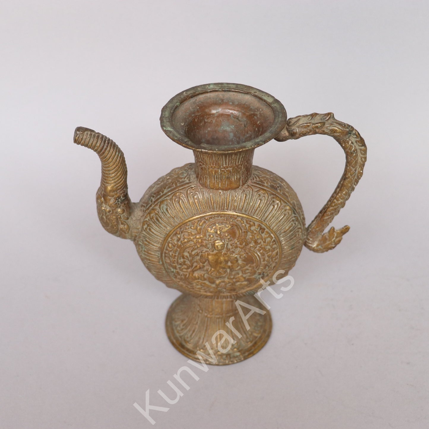 Vintage Brass Tea Kettle 21cm