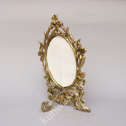 Brass Ornate Flower Photo Frame