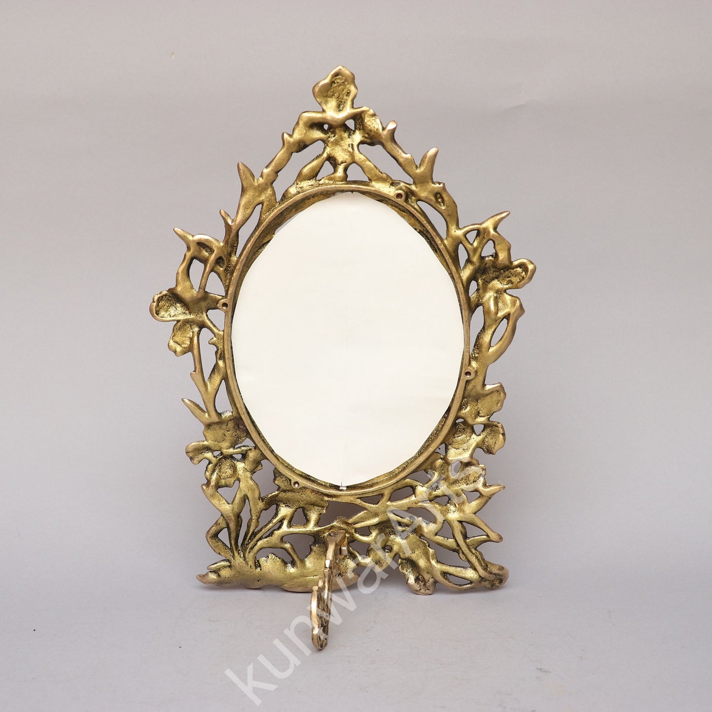 Brass Ornate Flower Photo Frame