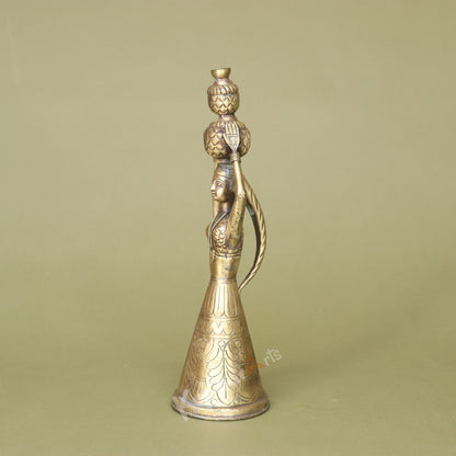 Brass Lady with Kalash Figurine