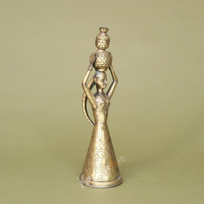 Brass Lady with Kalash Figurine