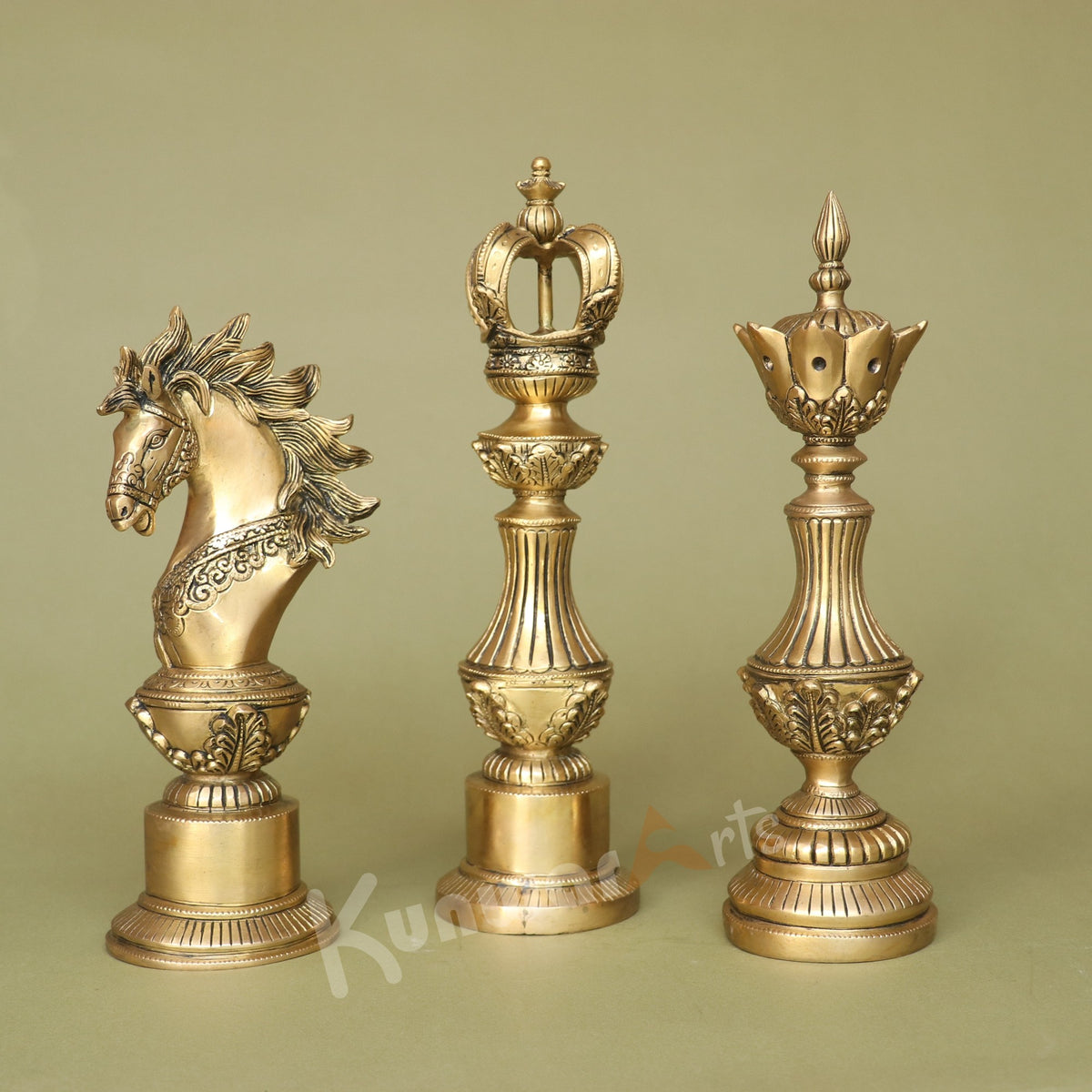 Royal Touch of Chess-Inspired Brass Artistry.