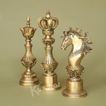 Royal Touch of Chess-Inspired Brass Artistry.