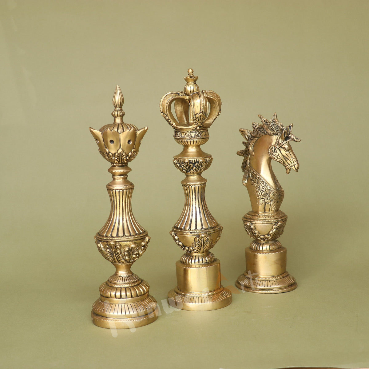 Royal Touch of Chess-Inspired Brass Artistry.