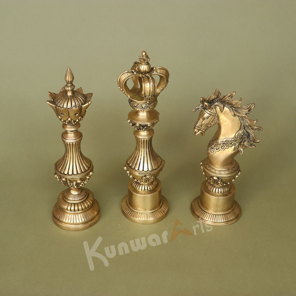 Royal Touch of Chess-Inspired Brass Artistry.