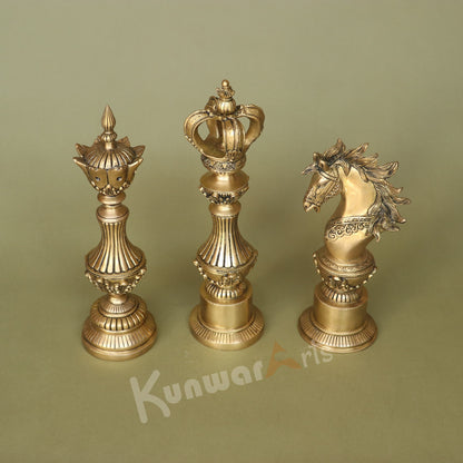 Royal Touch of Chess-Inspired Brass Artistry.