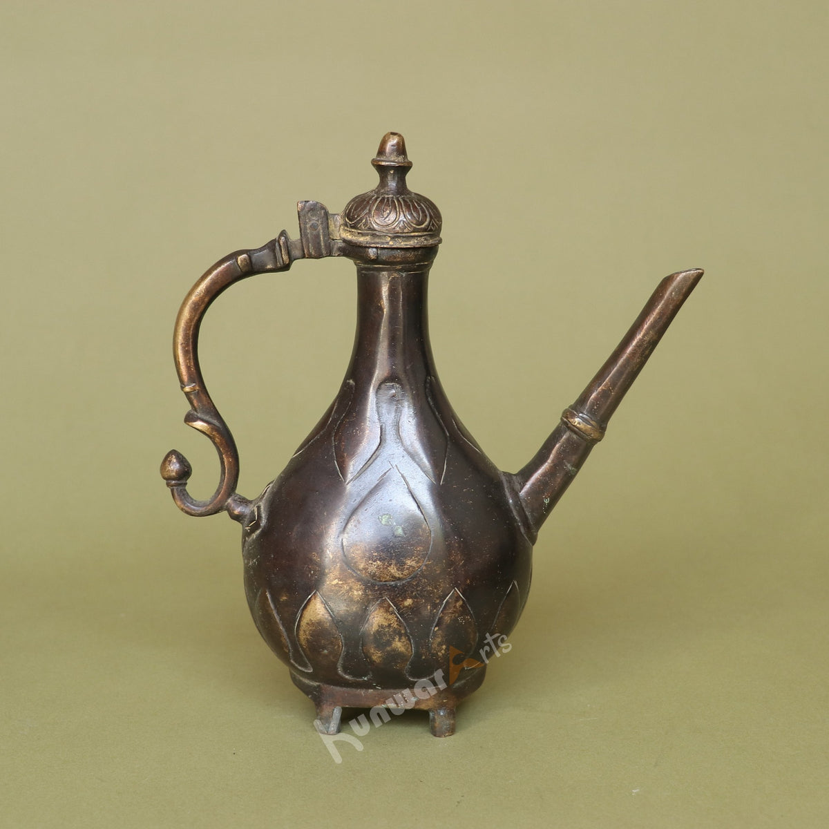 Exquisite Vintage Brass Tea Kettle