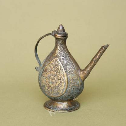 Exquisite Vintage Brass Kettle